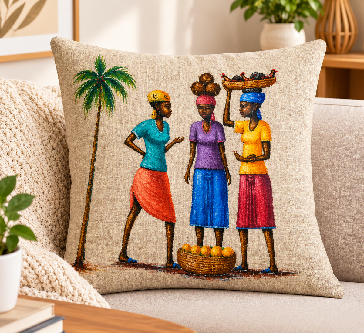 Hand painted Cushion Cover