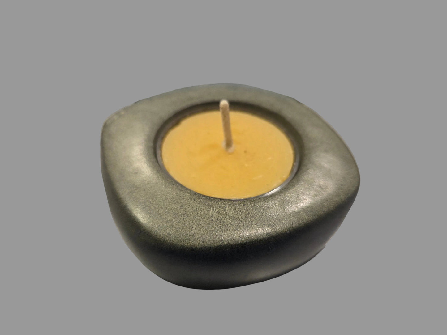 Candle in a stone holder!