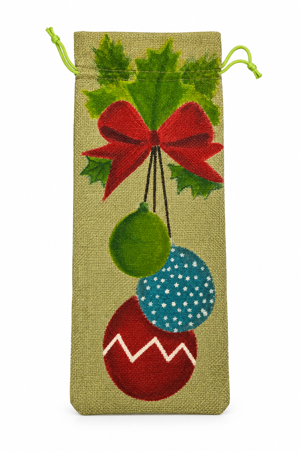 Wine Tote Bag Hand Painted