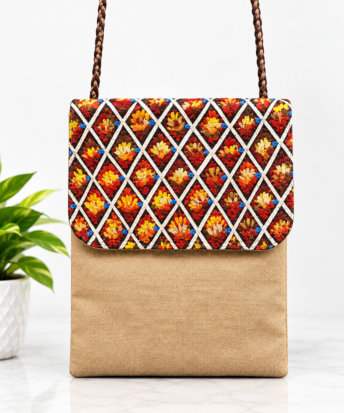 Crossbody Bag Hand Painted