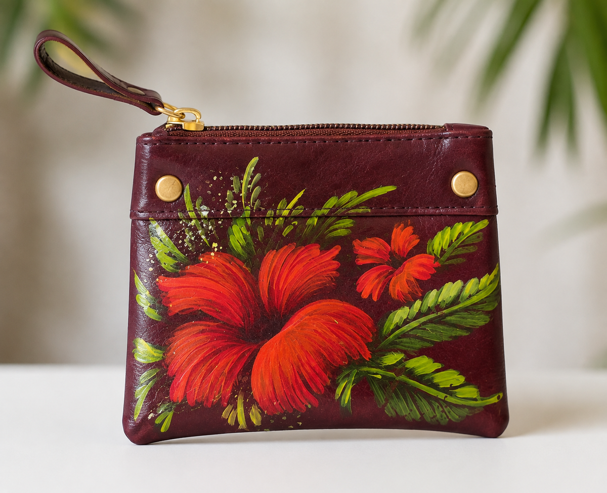 Mini Wallet Hand Painted