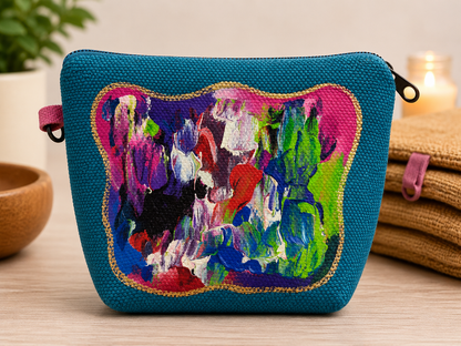Mini Wallet Hand Painted