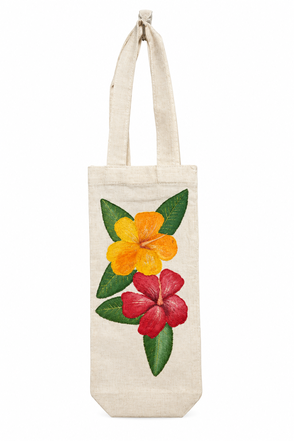 Wine Tote Bag Hand Painted