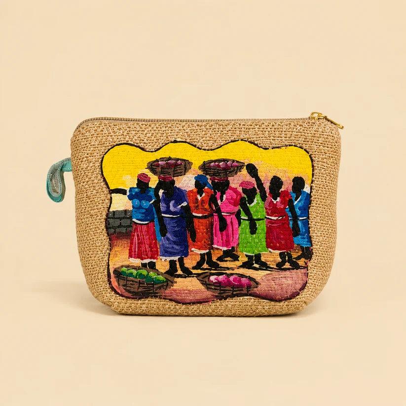 Mini Wallet Hand Painted