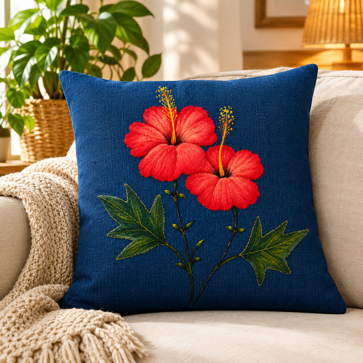 Hand painted Cushion Cover
