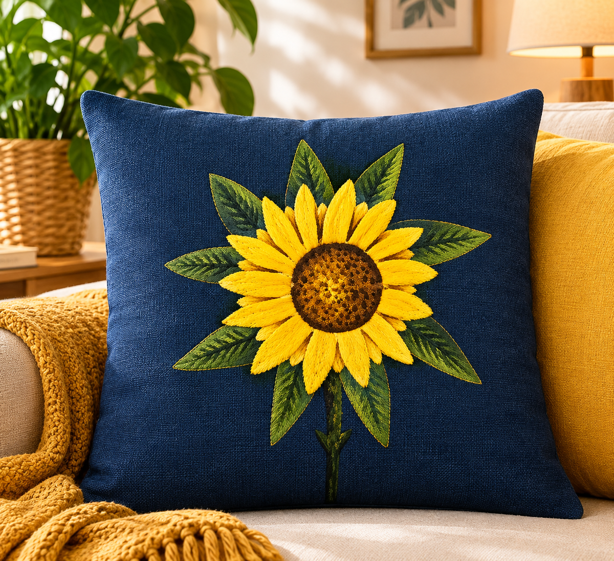Hand painted Cushion Cover