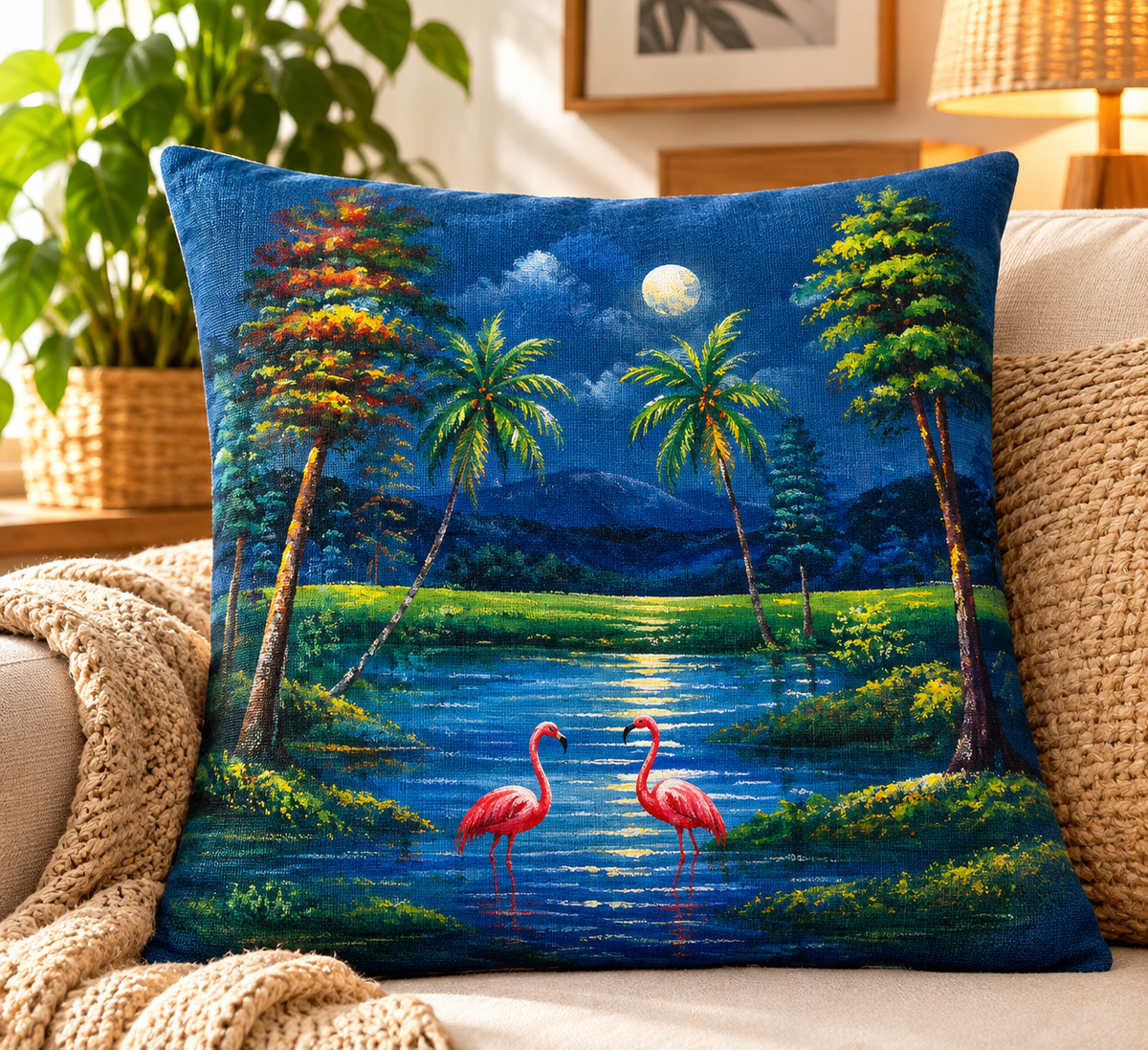 Hand painted Cushion Cover