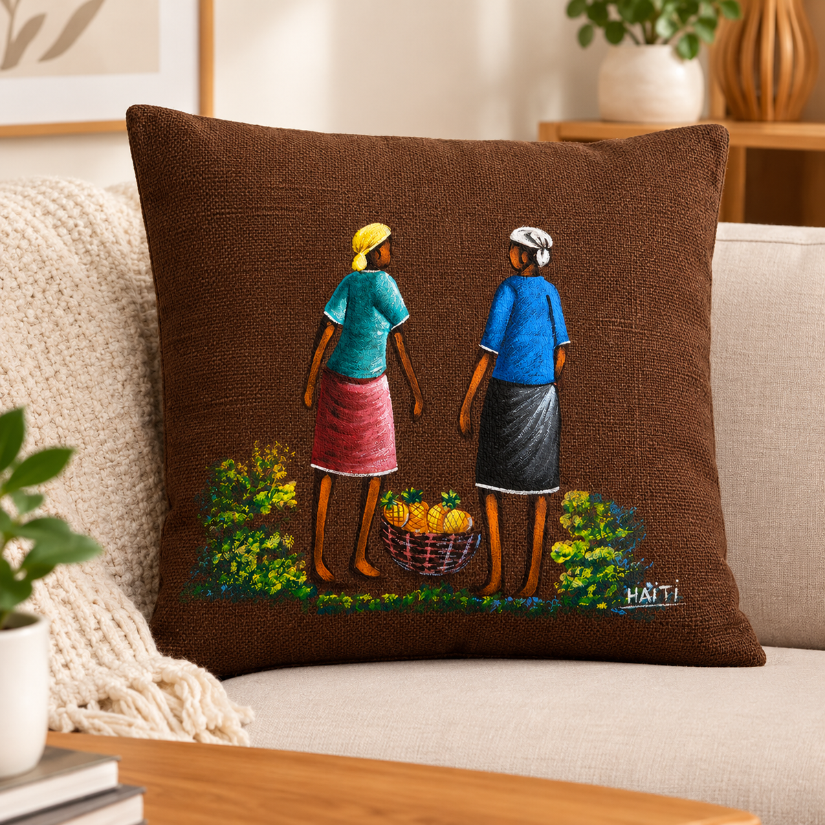 Hand painted Cushion Cover