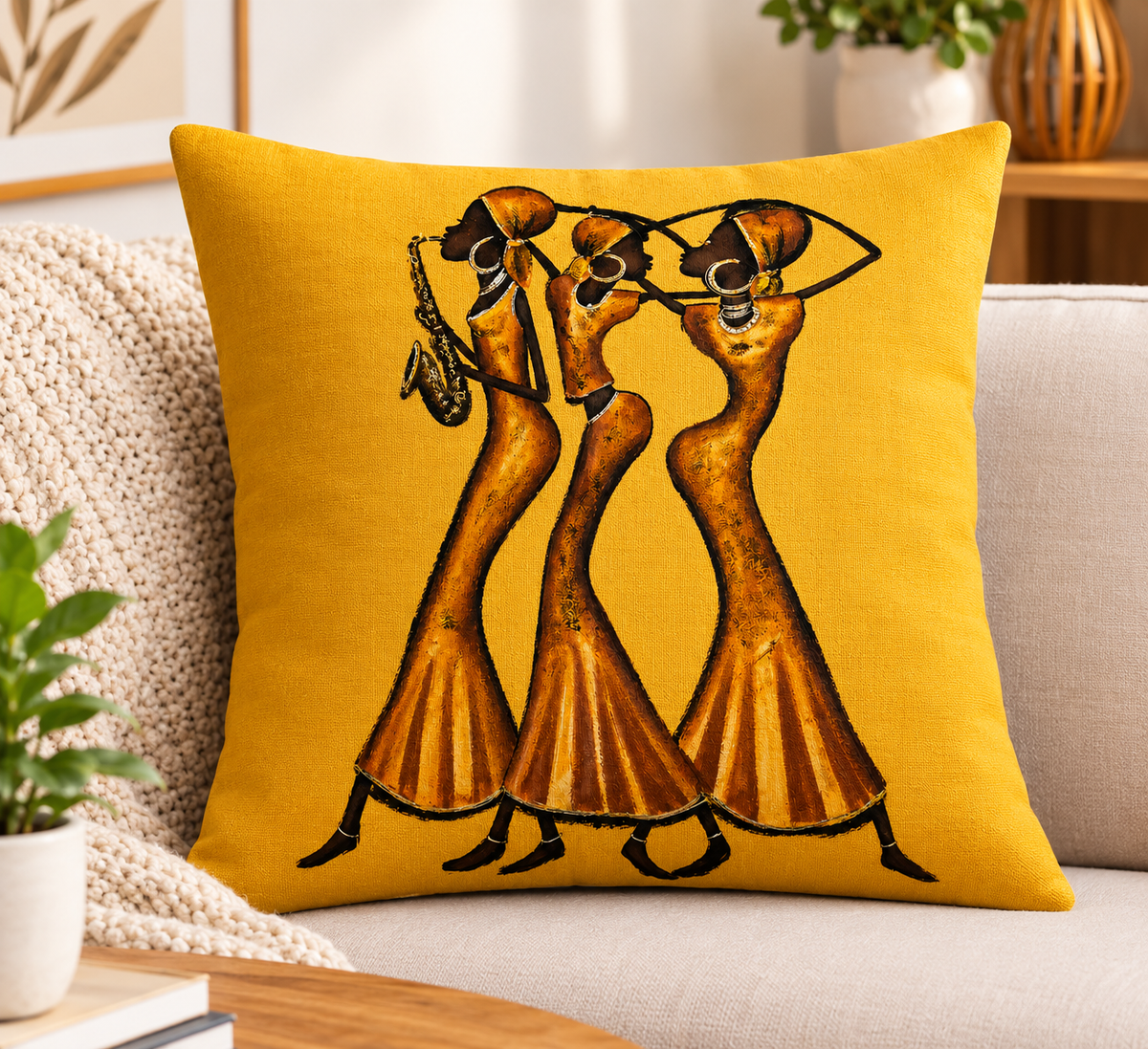 Hand painted Cushion Cover