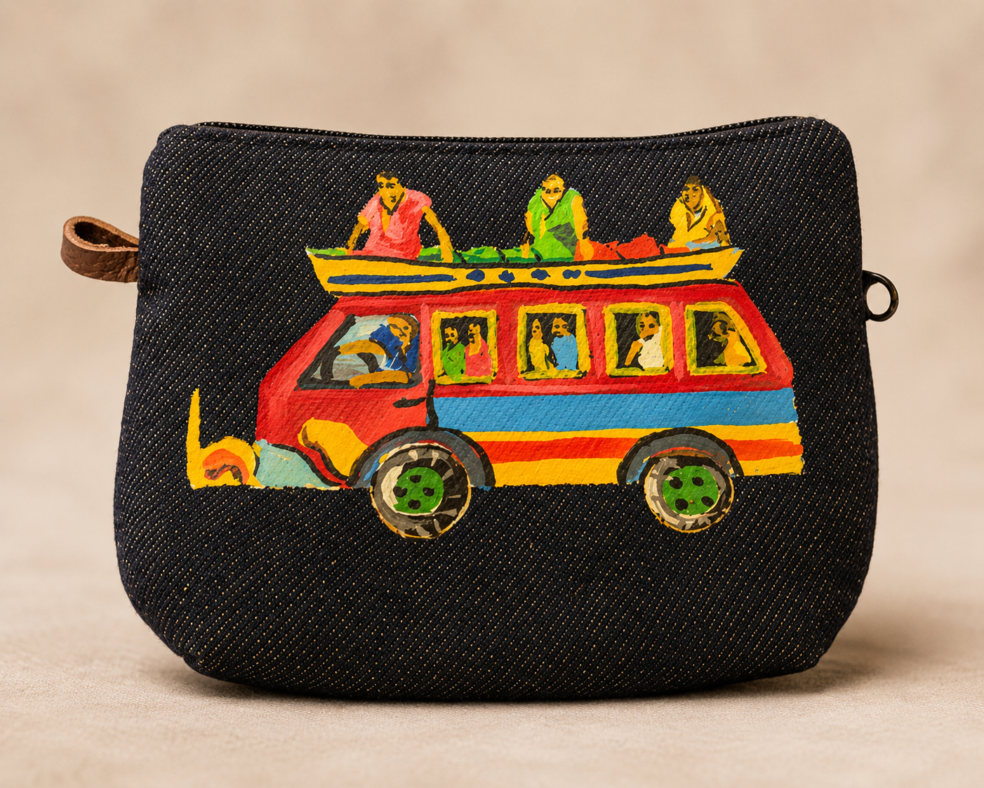 Mini Wallet Hand Painted