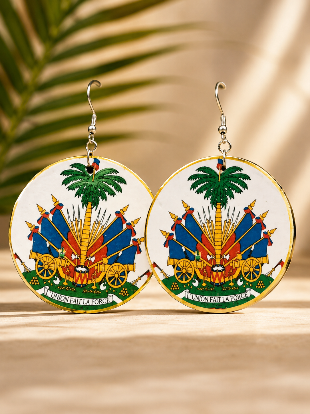Haitian Flag Earrings