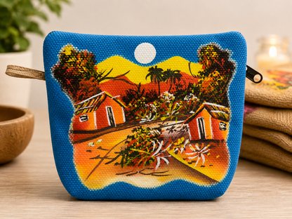Mini Wallet Hand Painted