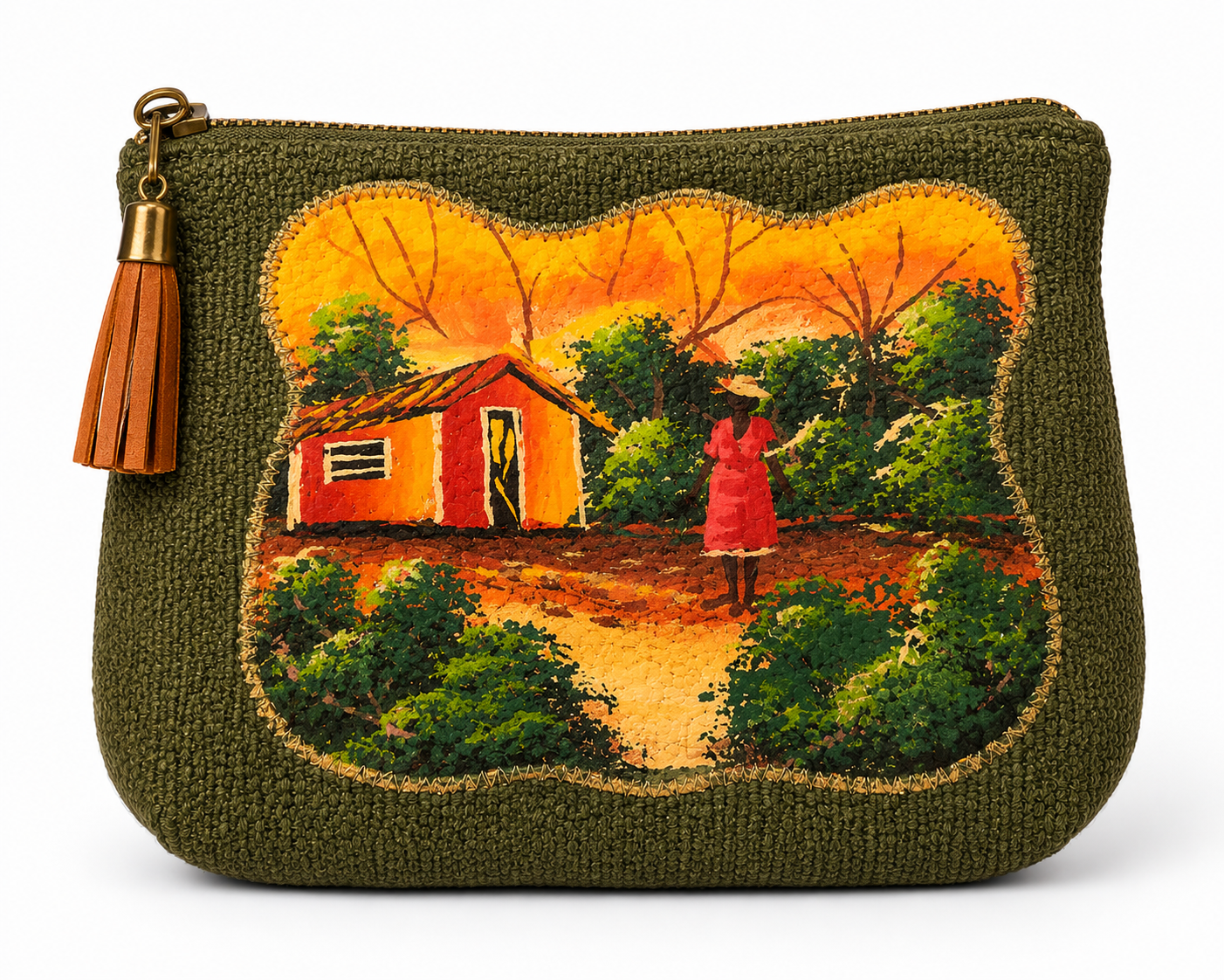 Mini Wallet Hand Painted