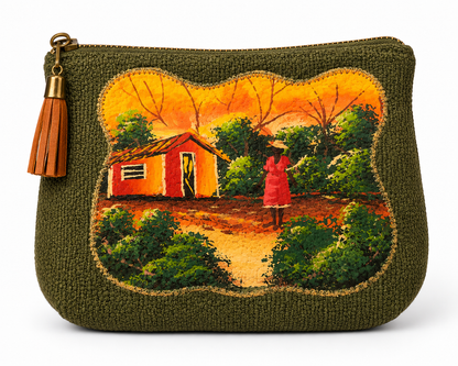 Mini Wallet Hand Painted