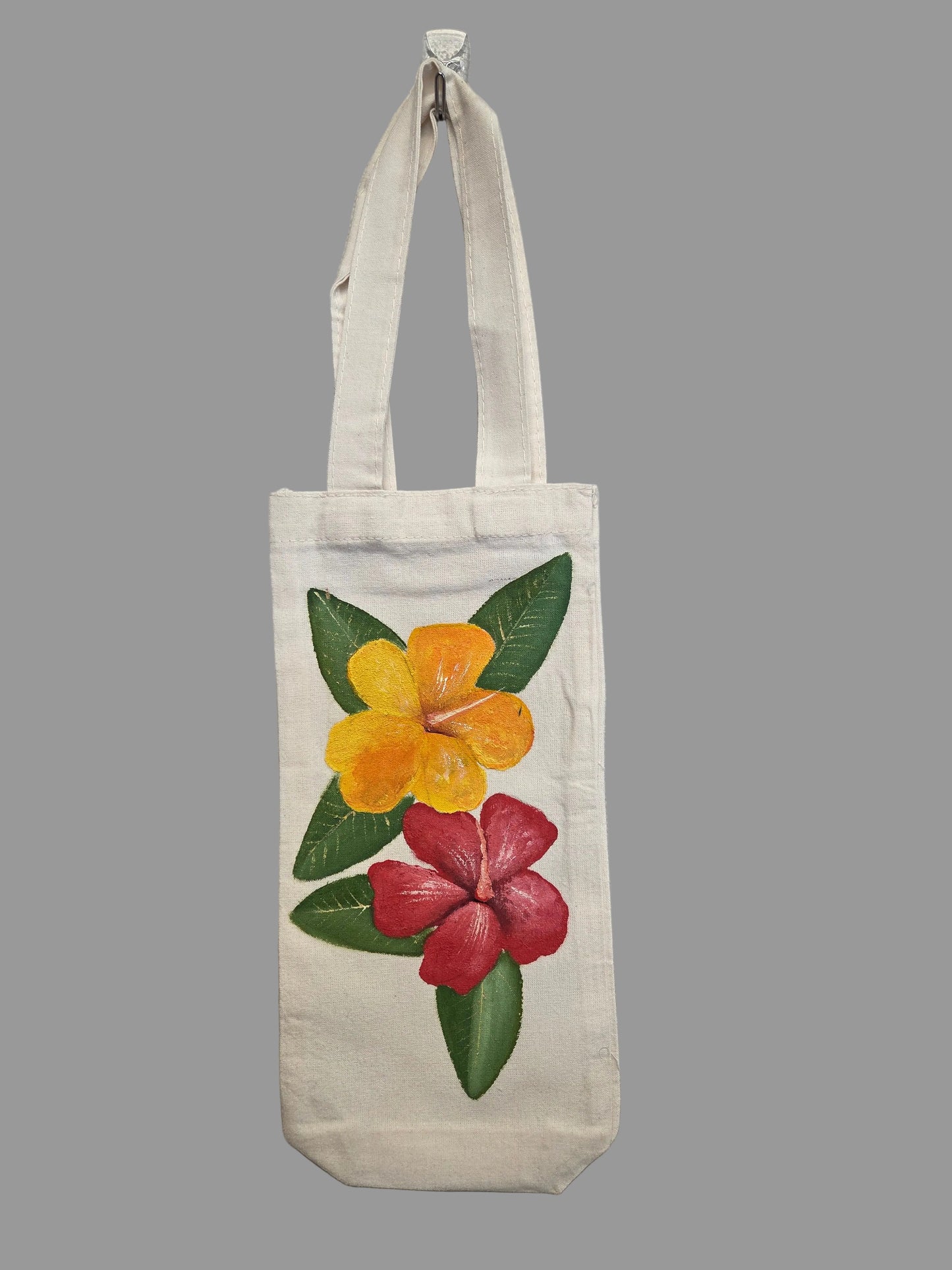 Wine Tote Bag Hand Painted