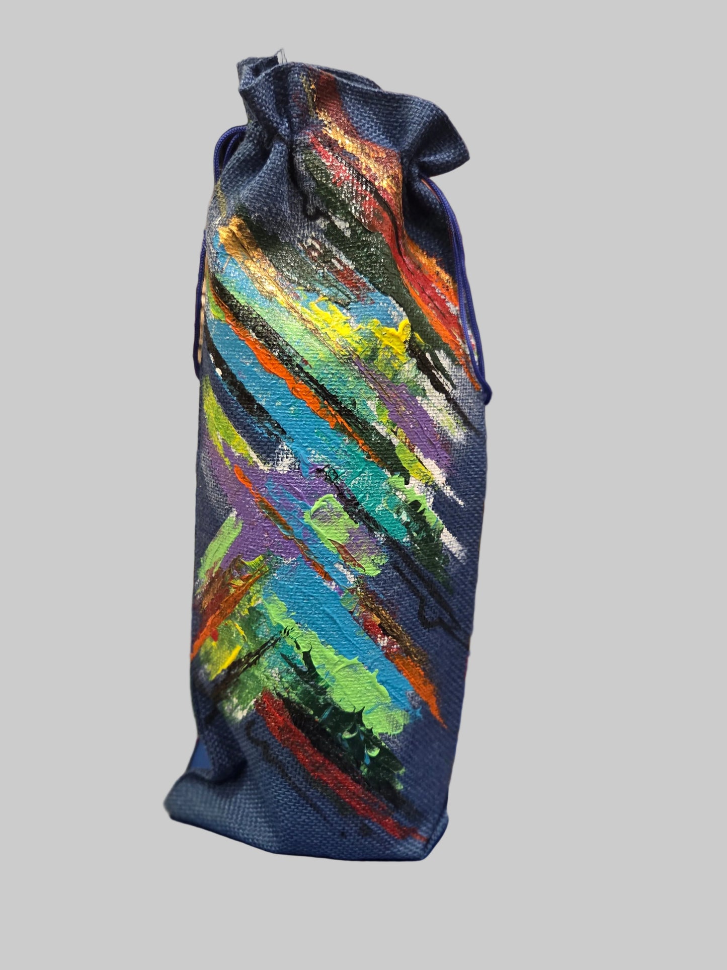 Wine Tote Bag Hand Painted