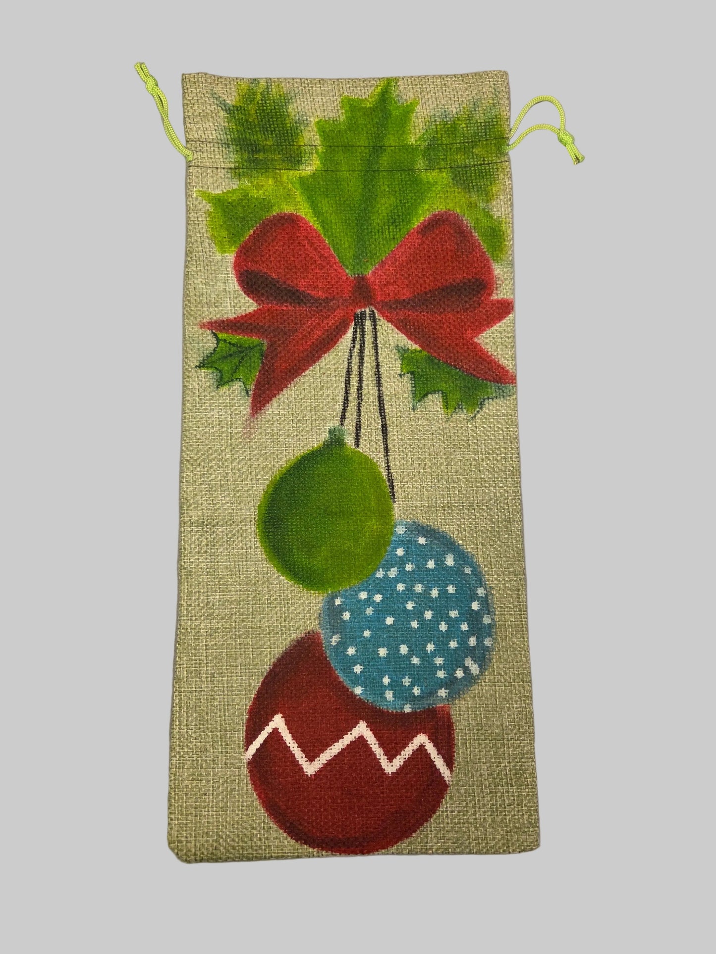 Wine Tote Bag Hand Painted