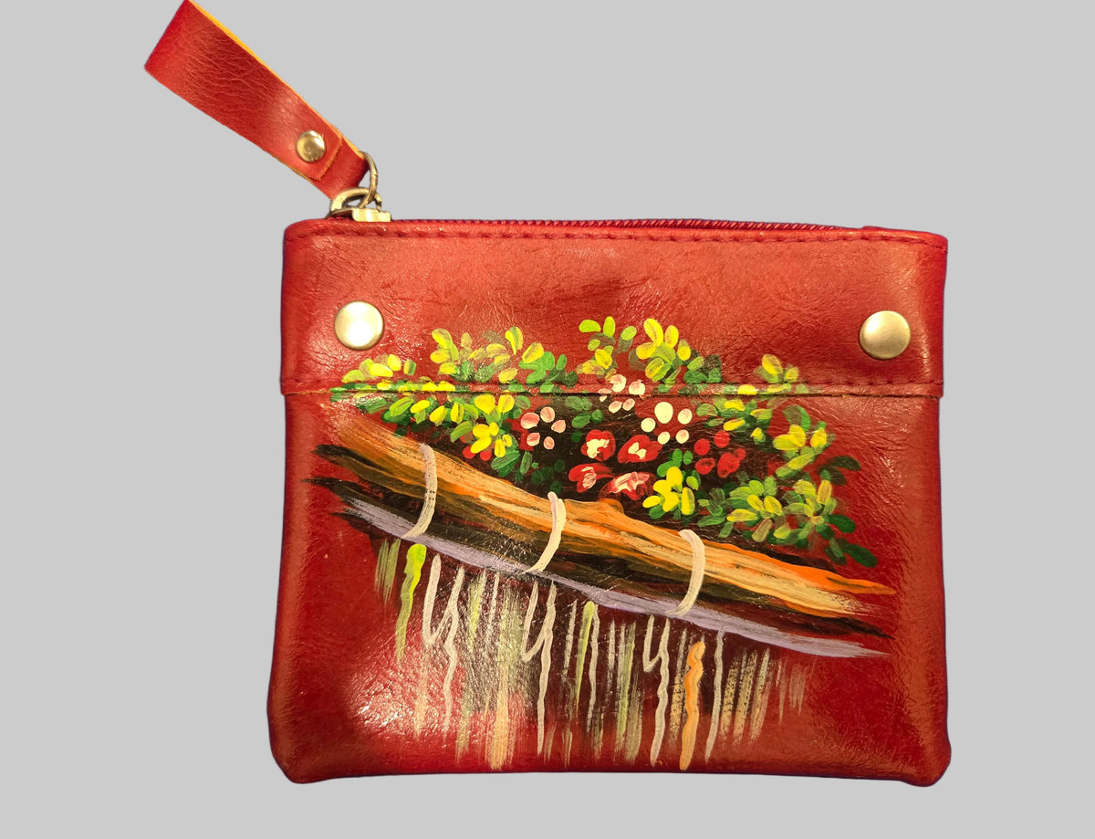 Mini Wallet Hand Painted