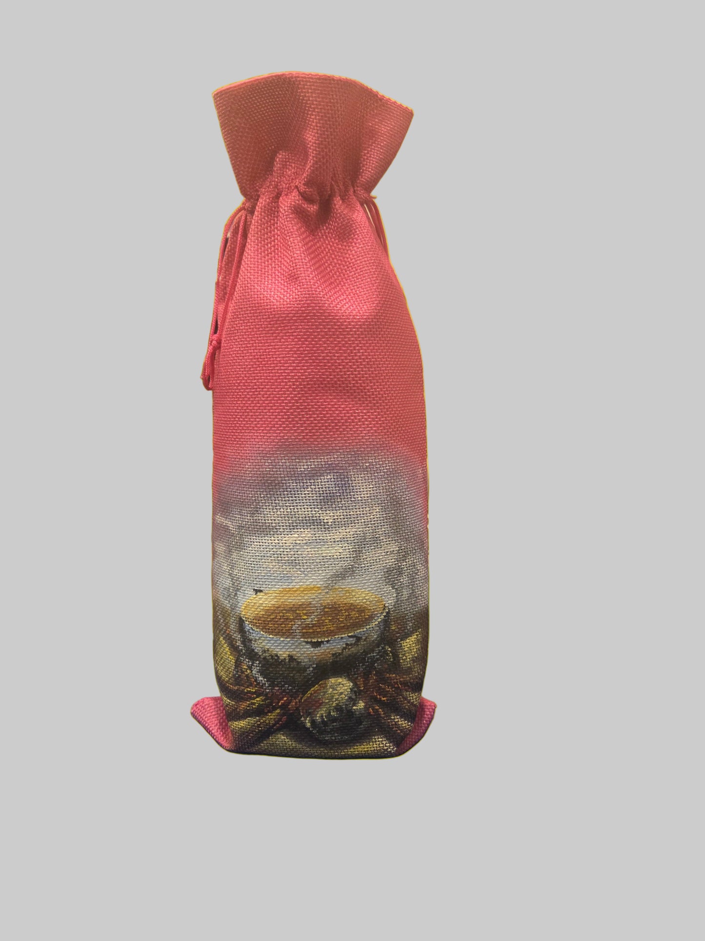 Wine Tote Bag Hand Painted
