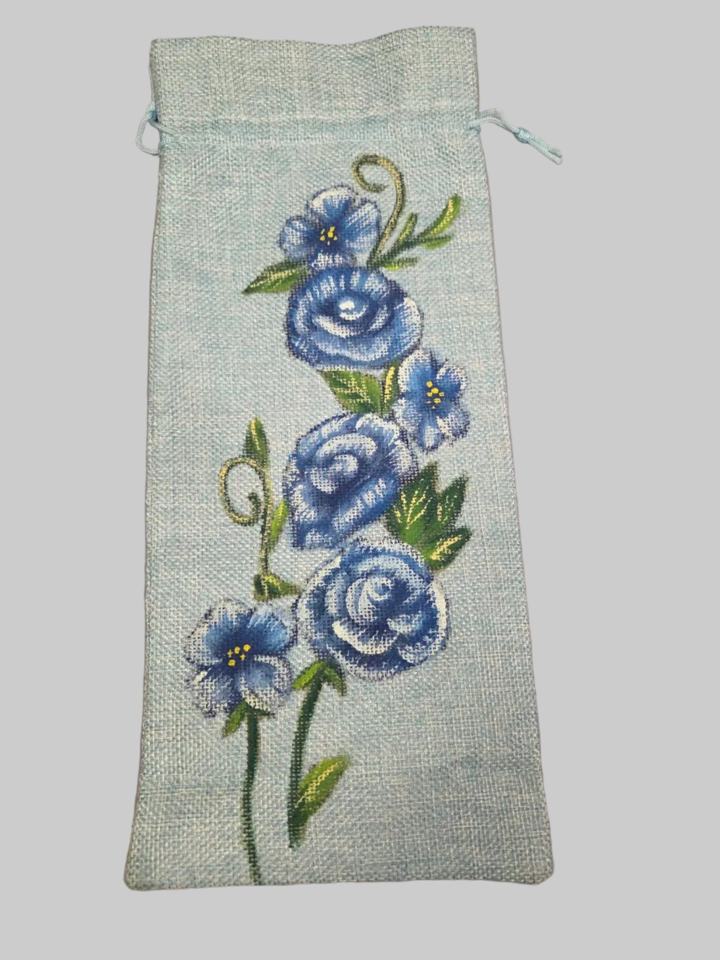 Wine Tote Bag Hand Painted