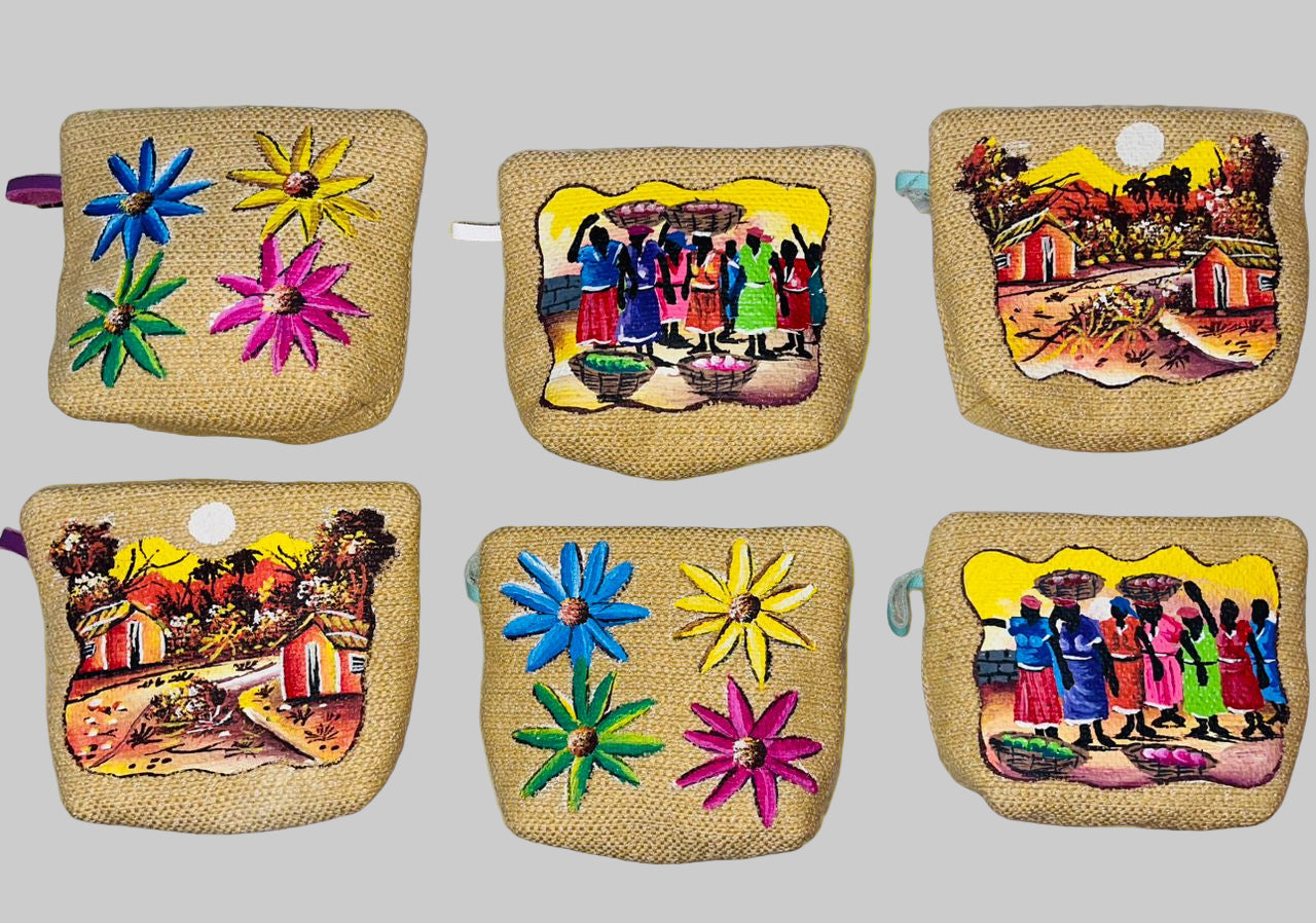 Mini Wallet Hand Painted