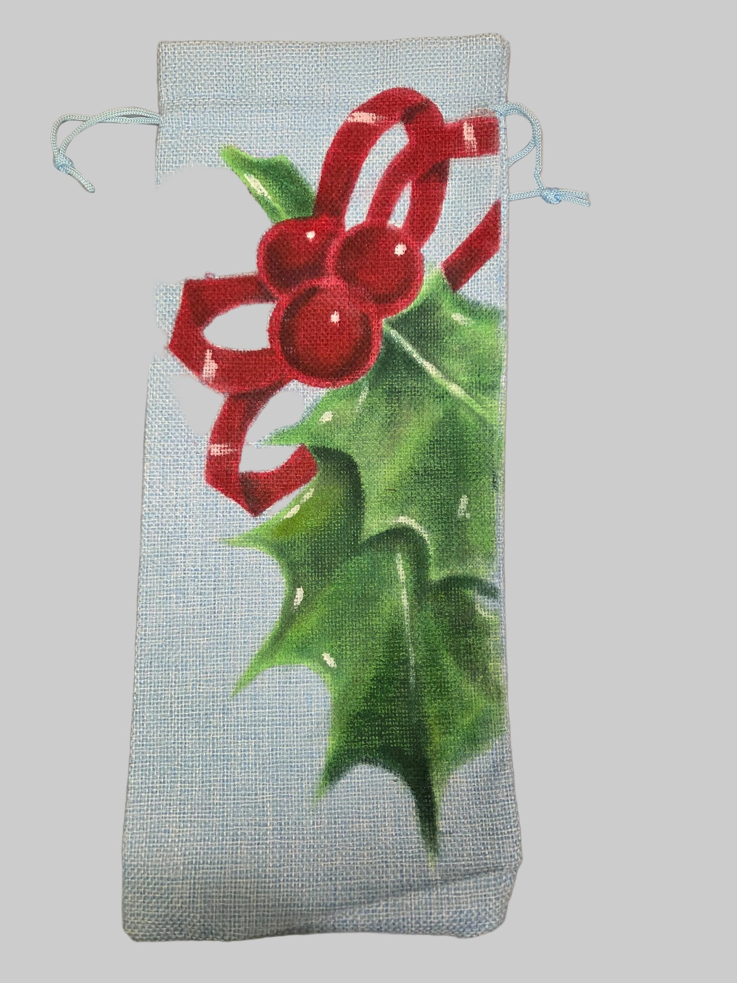 Wine Tote Bag Hand Painted