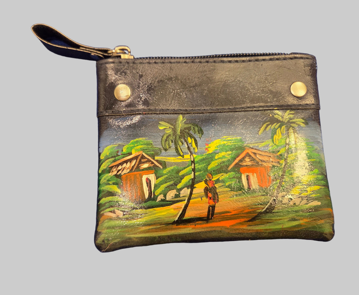 Mini Wallet Hand Painted