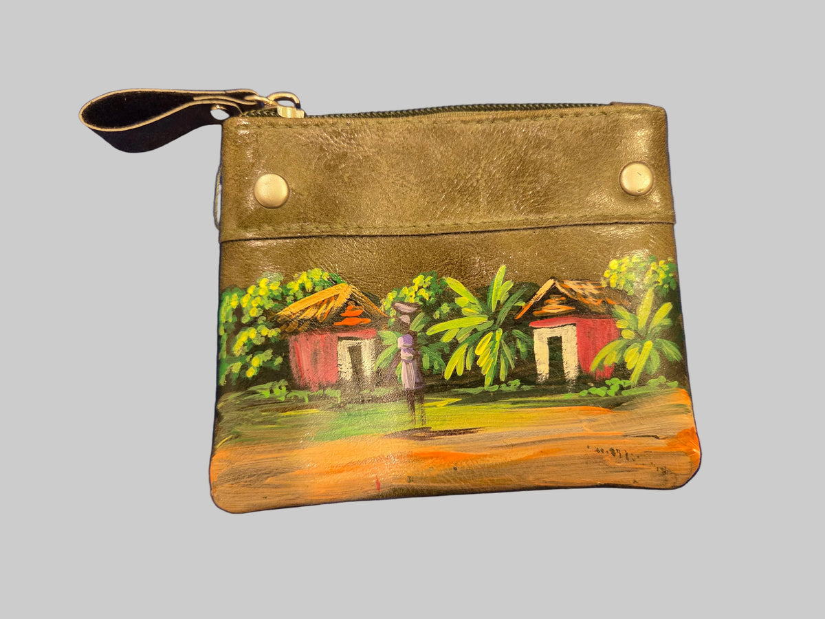 Mini Wallet Hand Painted