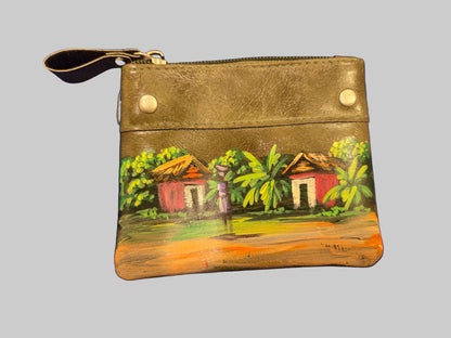 Mini Wallet Hand Painted